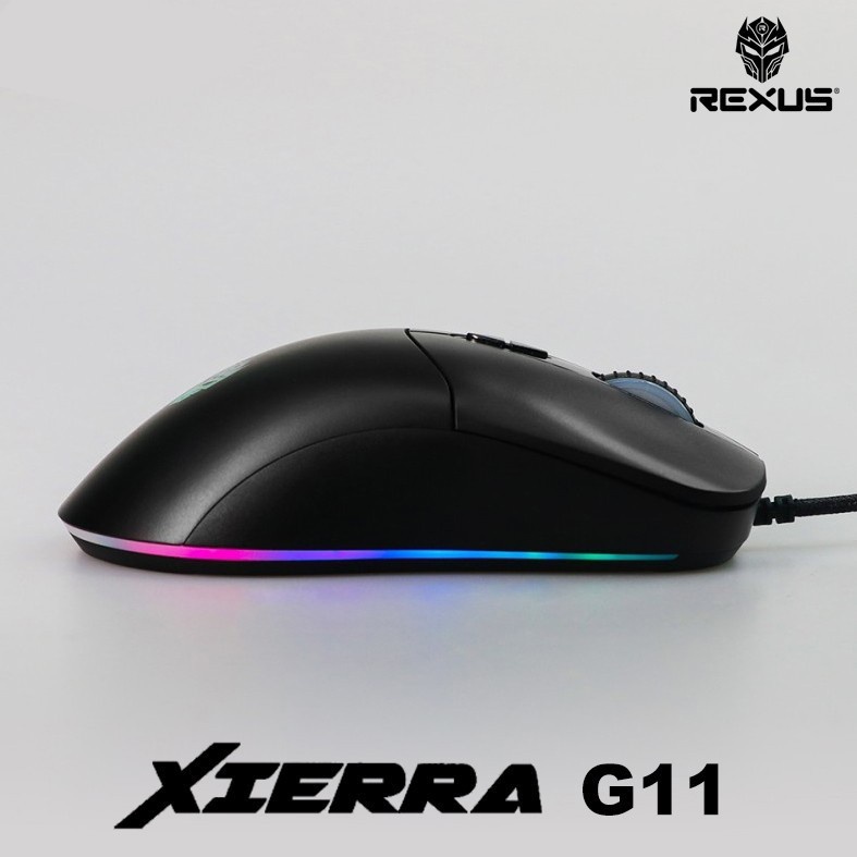 Mouse Rexus G11 G-11 Xierra LED RGB - Wired Gaming Mice - Garansi Ori