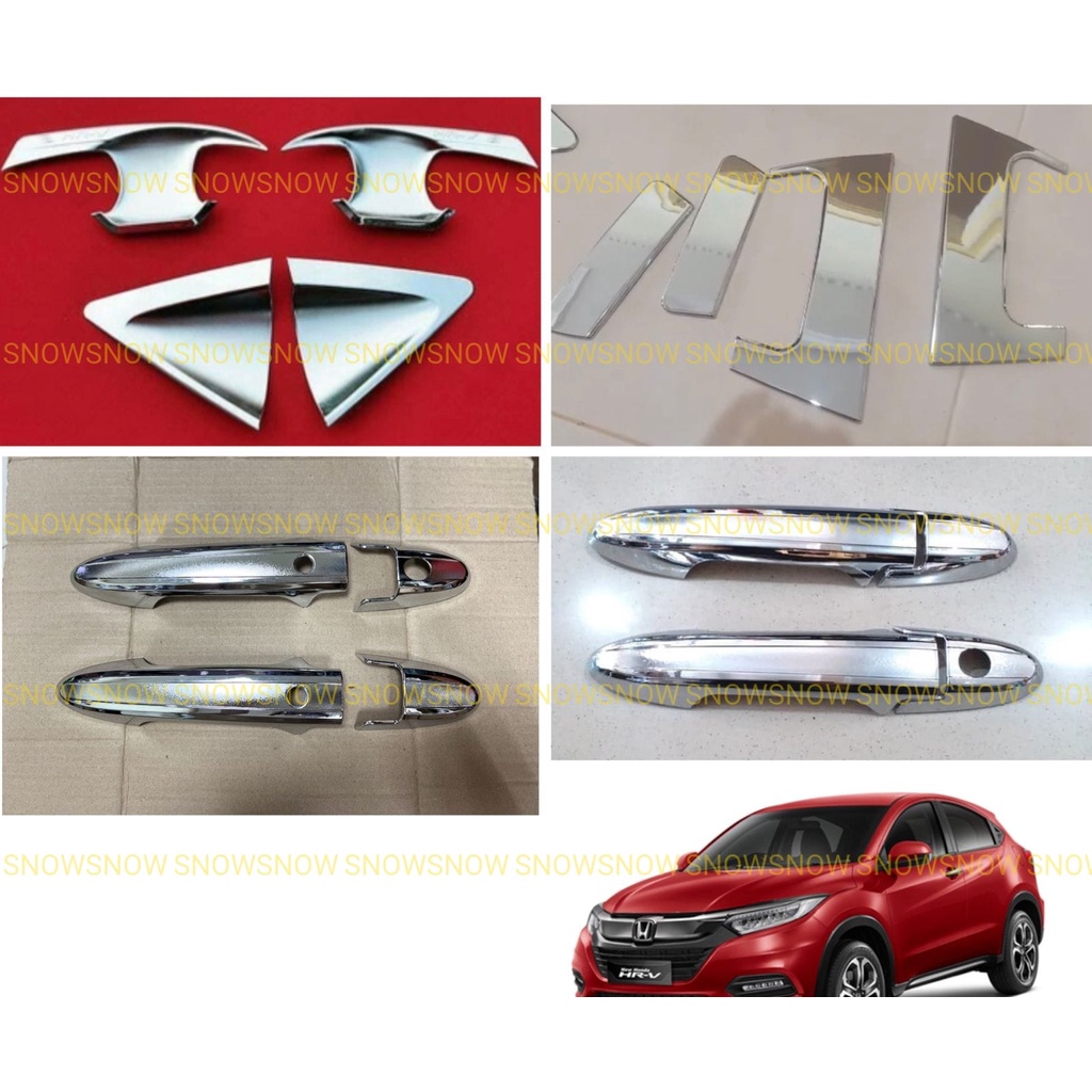 Paket Outer Handle Depan Belakang Cover Honda Hrv Chrome