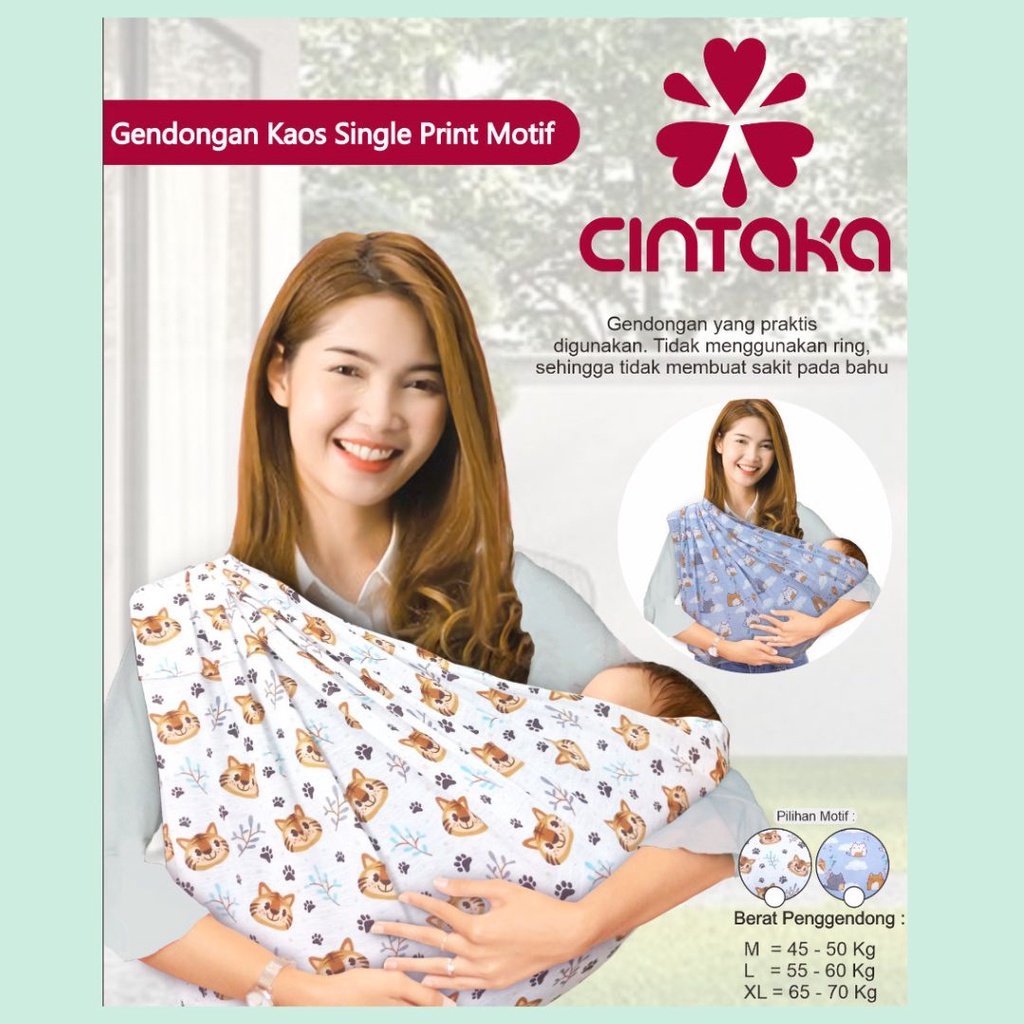 Cintaka Gendongan Kaos Single Print Motif CTG401012