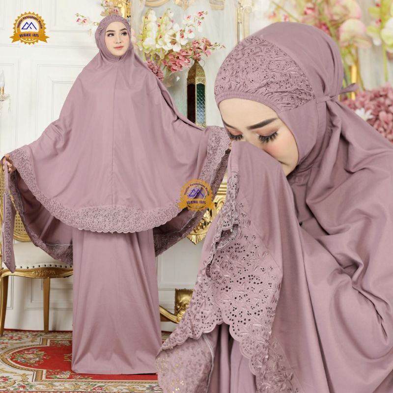 MUKENA DEWASA KHADIJAH JUMBO PREMIUM FREE TAS CANTIK