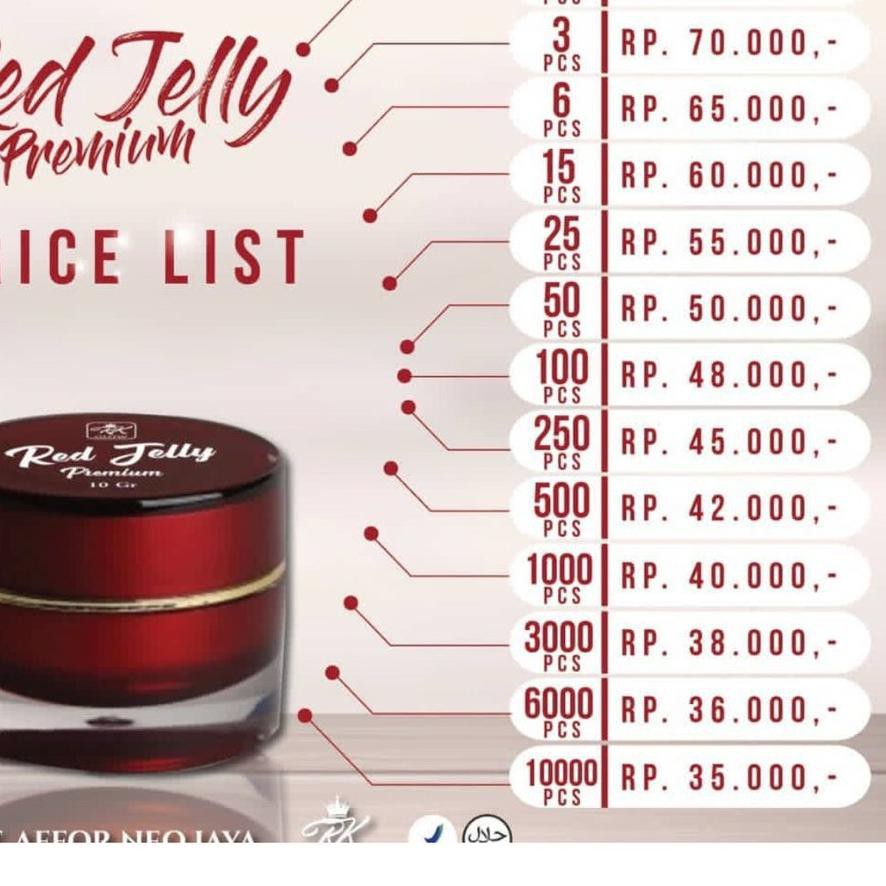 ○ RED JELLY PREMIUM / RED JELLY RK GLOW ORIGINAL 100% / RED JELLY RK GLOW / RK GLOW ✮