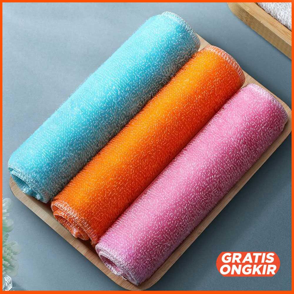 Kain Lap Dapur Microfiber Cleaning Cloth 18x23cm 3 PCS JYB146