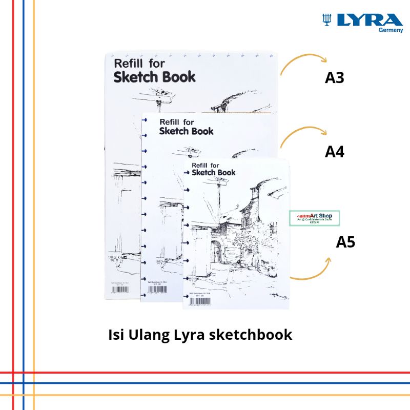 

Refill Lyra Sketchbook A4 dan A3 / Isi Ulang Sketch book Lyra