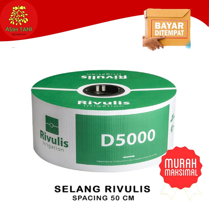 Selang Drip Irigasi Rivulis D5000 Spacing 50 cm