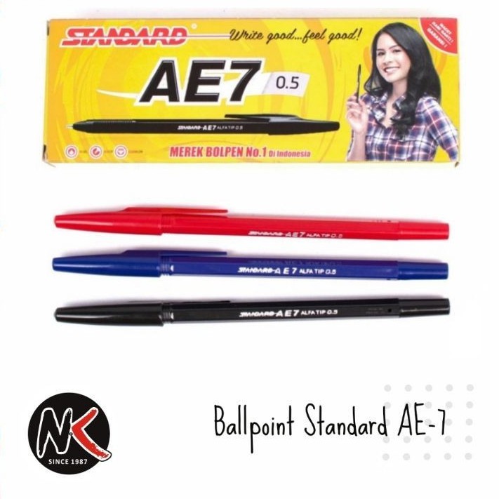 

Pulpen STANDARD AE-7 0.5mm 1 Set 2 pcs/Ballpoint/Pena