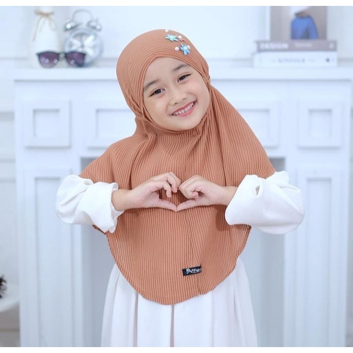 JILBAB BERGO PLISKET ANAK USIA 3 - 10 tahun