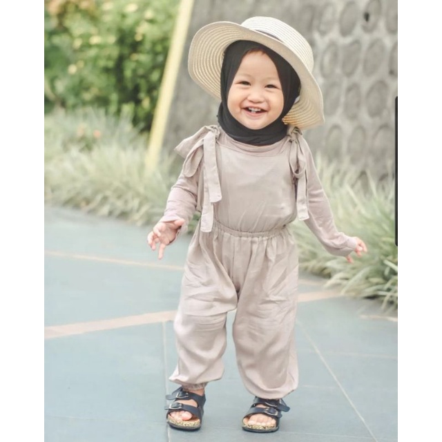 Jumpsuit Tali Rayon Anak perempuan 1-4 Tahun