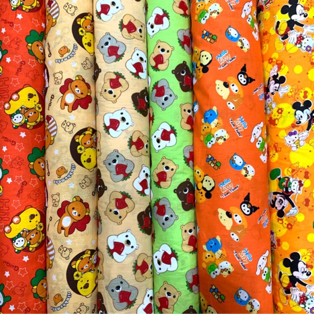 Kain Katun Motif Anak - Motif Bear,Animal,Kartun