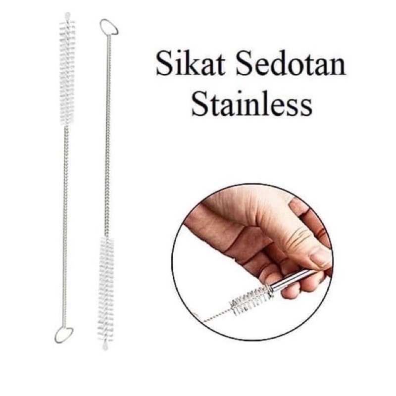 Sikat Pembersih Sikat Sedotan Stainless pembersih sedotan