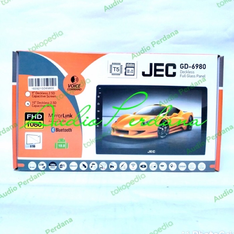 Head unit Android JEC GD-6980/ GD 6980 9 inch / 10 inch Voice Command