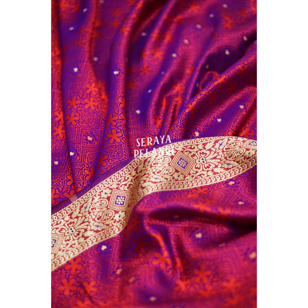 [METERAN] Kain Songket India Motif | Bahan Dekorasi | Kostum | Bahan Pakaian | Meteran | Fashion | Aksesoris | Metalik