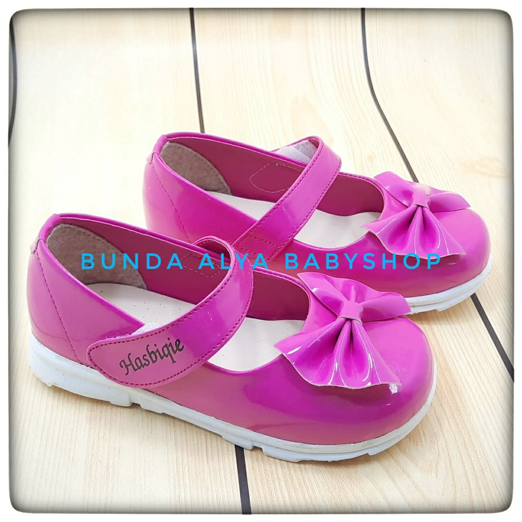 Sepatu Anak Perempuan Usia 2 3 Tahun PINK SIze 22 - 25 - Sepatu Pesta Anak Cewek Slip On Alas Karet Anti Licin