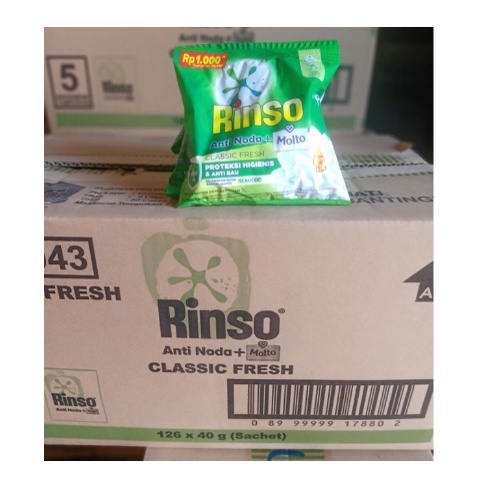 RINSO BUBUK SACHET RP1000 / 1 RENCENG ISI 6 PCS