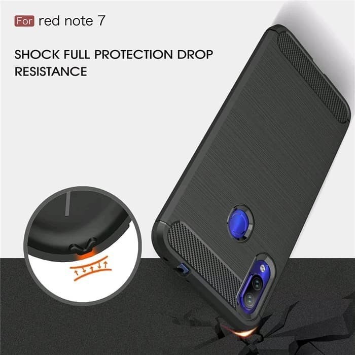 XIAOMI REDMI 7 REDMI NOTE 7 7 PRO Silicon Carbon Slim Fit Soft Case Premium