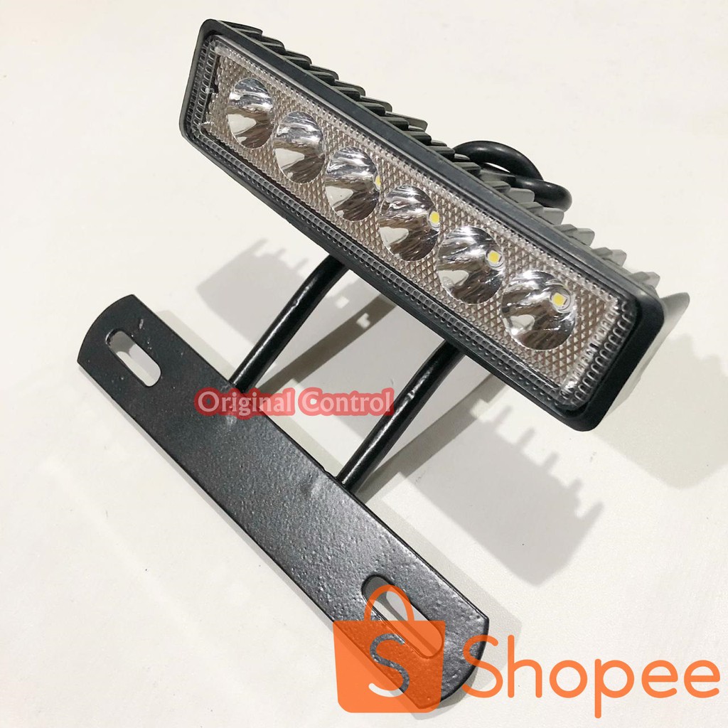 Lampu tembak LED 6 mata Model PANJANG + Breket bracket