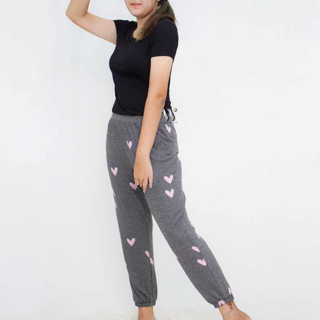 CELANA PANJANG JOGGER WANITA SONOMA BAHAN POLY RAYON PINGGANG KARET PRINT