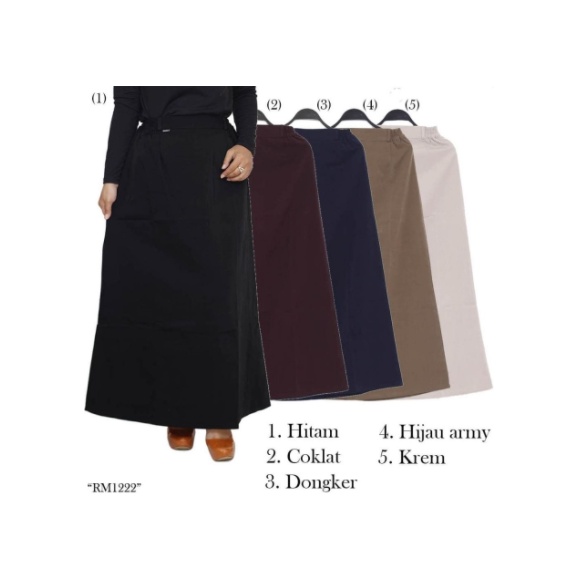 Rok Kerja / Rok Hitam Kerja / Rok Polos Kerja / Rok Kerja Panjang