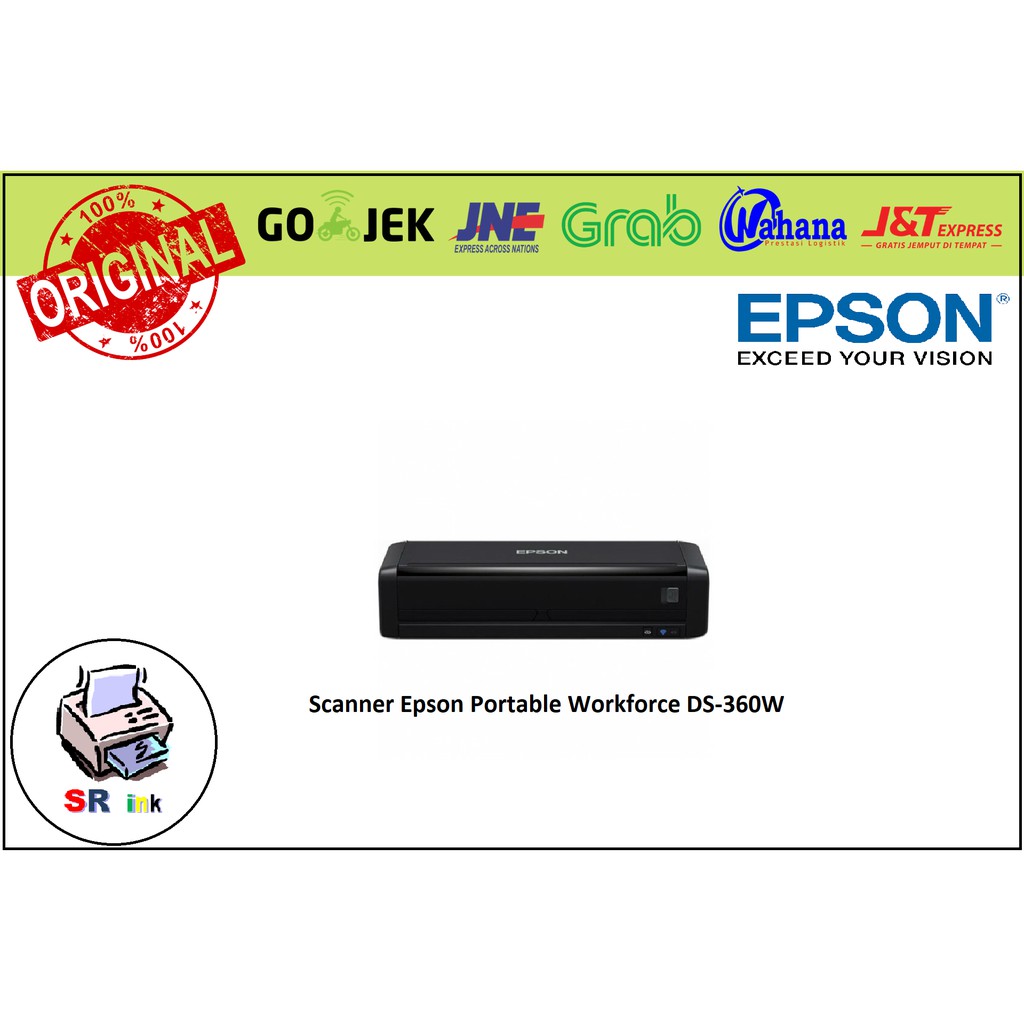 Epson WorkForce DS-360W Wi-Fi Portable Scanner