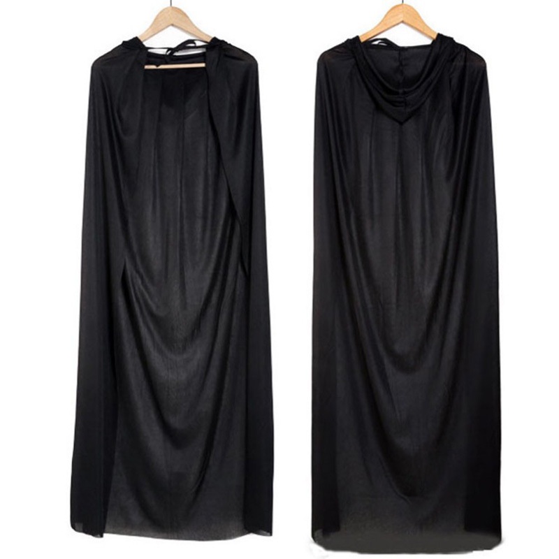 JB-01 jubah hitam halloween death reaper satan iblis vampir dracula cloak