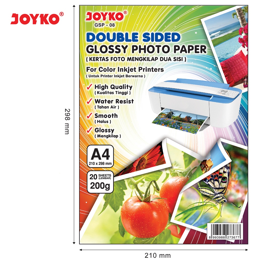 

Double Sided Glossy Photo Paper Kertas Foto Mengkilap Dua Sisi GSP-08