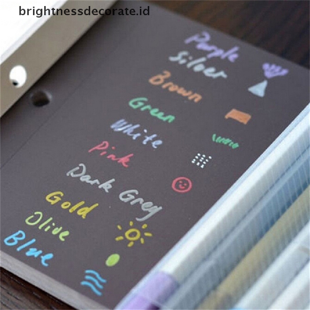 10pcs / Set Pensil Marker Warna Metalik Tahan Air Untuk Album DIY
