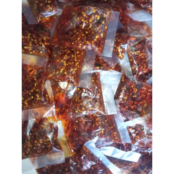 

Chilioil Minyakcabe25gr kemasanplastiksachet(Hargauntuk1sachet)