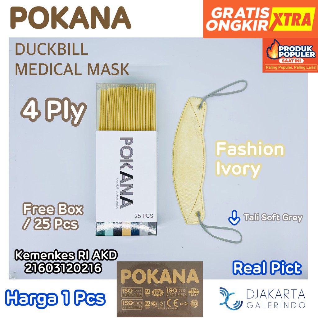 Masker POKANA Duckbill 4Ply Medical Mask - Fashion Series