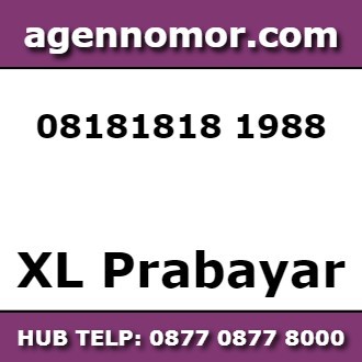 kartu perdana xl nomor cantik 0818 1818 1988