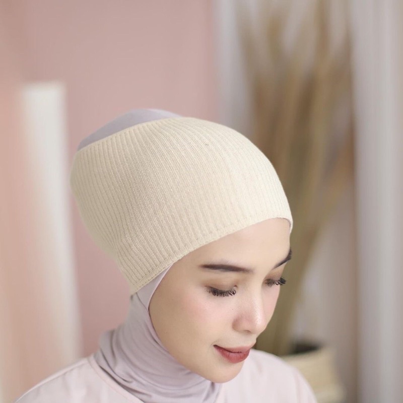 Inner Bandana Rajut Salur Premium