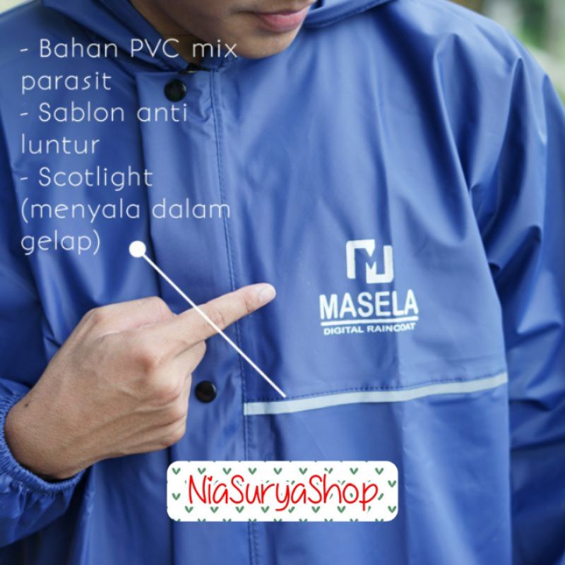 Akula’ Jas Hujan Wanita Setelan Baju dan Rok Dewasa Tebal Lentur Anti Rembes