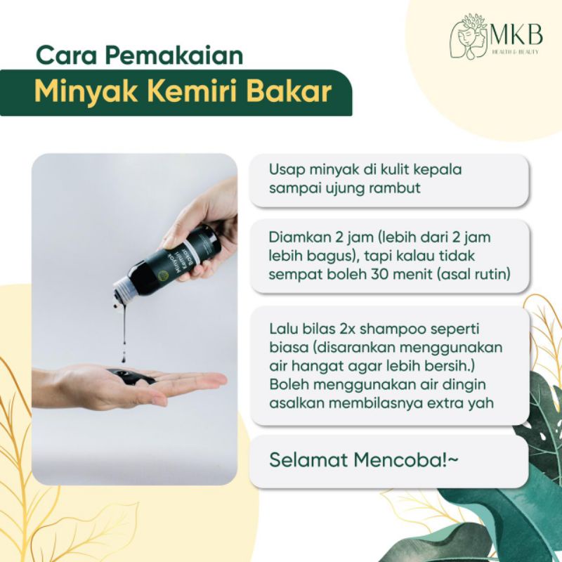 MINYAK KEMIRI BAKAR ASLI BALI 100 ML[ORIGINAL BPOM &amp; HALAL]