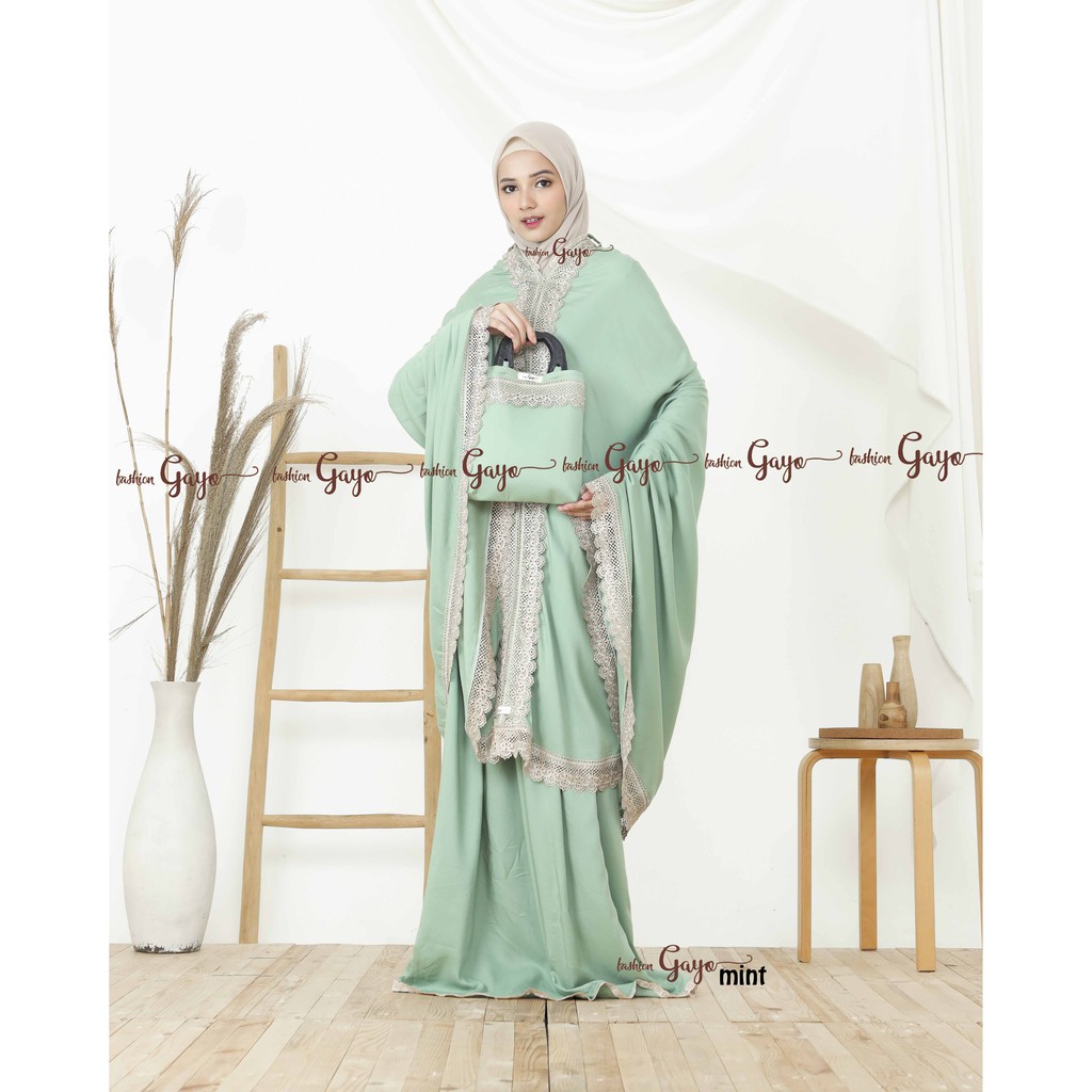Mukena resleting 2in1 rayon Bali  anneliaseries