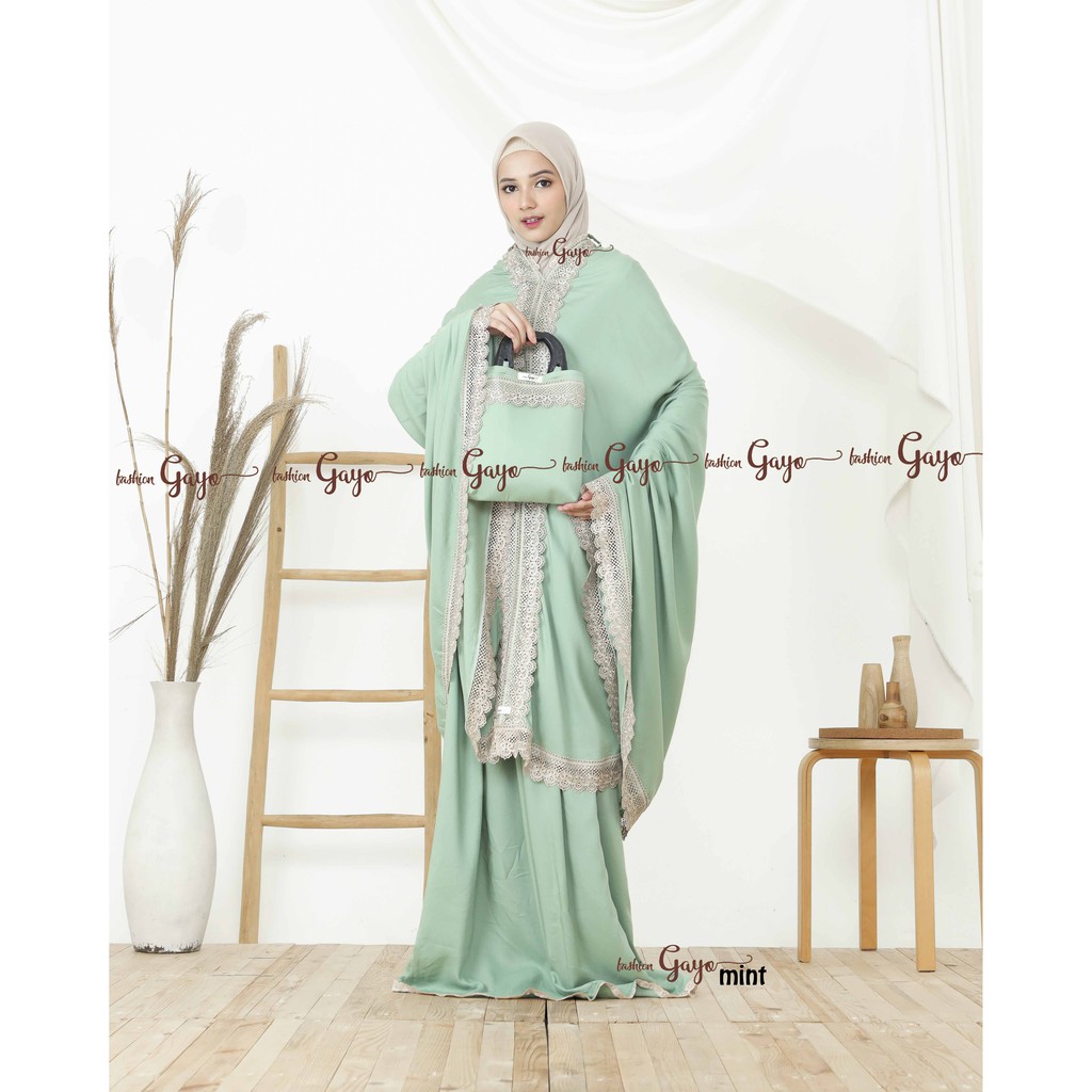 Mukena resleting 2in1 rayon Bali  anneliaseries