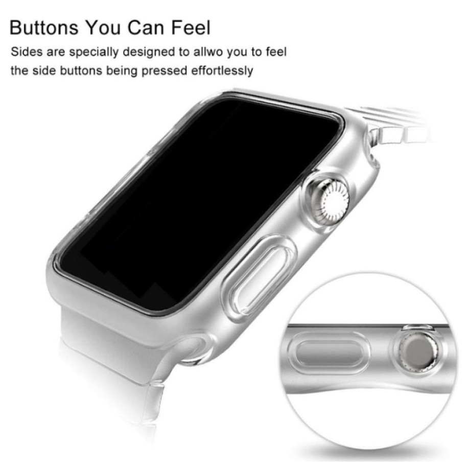 Clear Protector Watch Cover Soft Case Apple Series 6 SE 8 7 5 4 3 2 1 40mm 44mm 45mm 41mm Bumper Untuk iWatch 42mm 38mm Softcase Jam Full Screen Protector 38 40 41 42 44 45