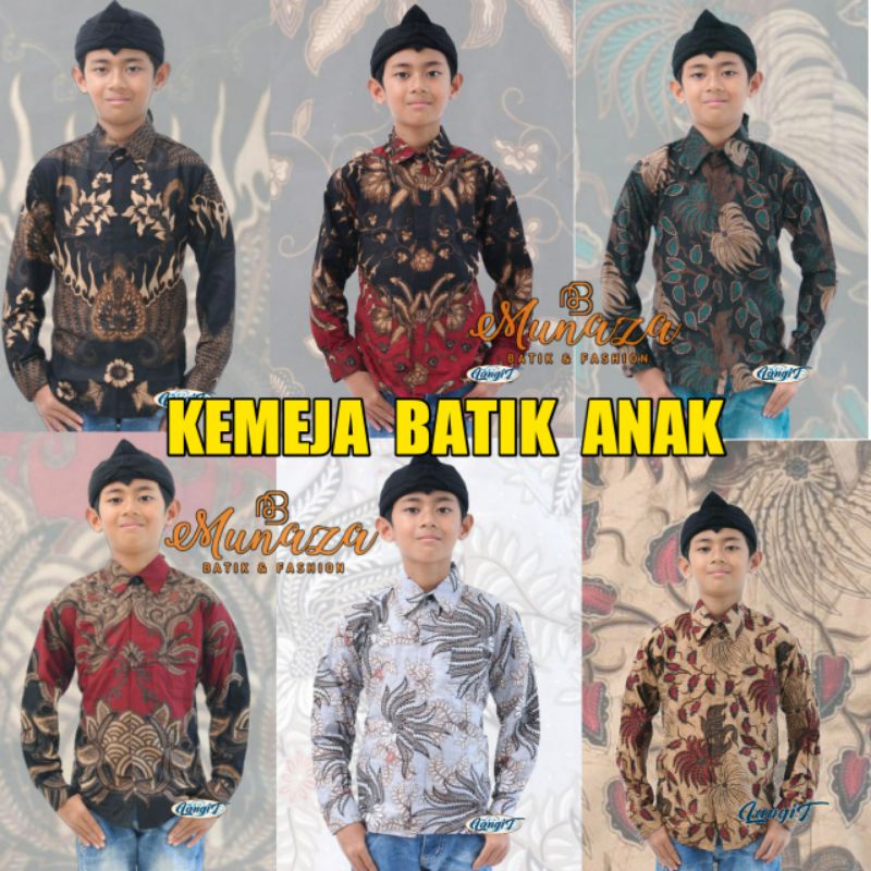 KEMEJA BATIK ANAK COWOK 2 - 13 TAHUN // BAJU BATIK ANAK COWOK // BATIK ANAK LAKI - LAKI