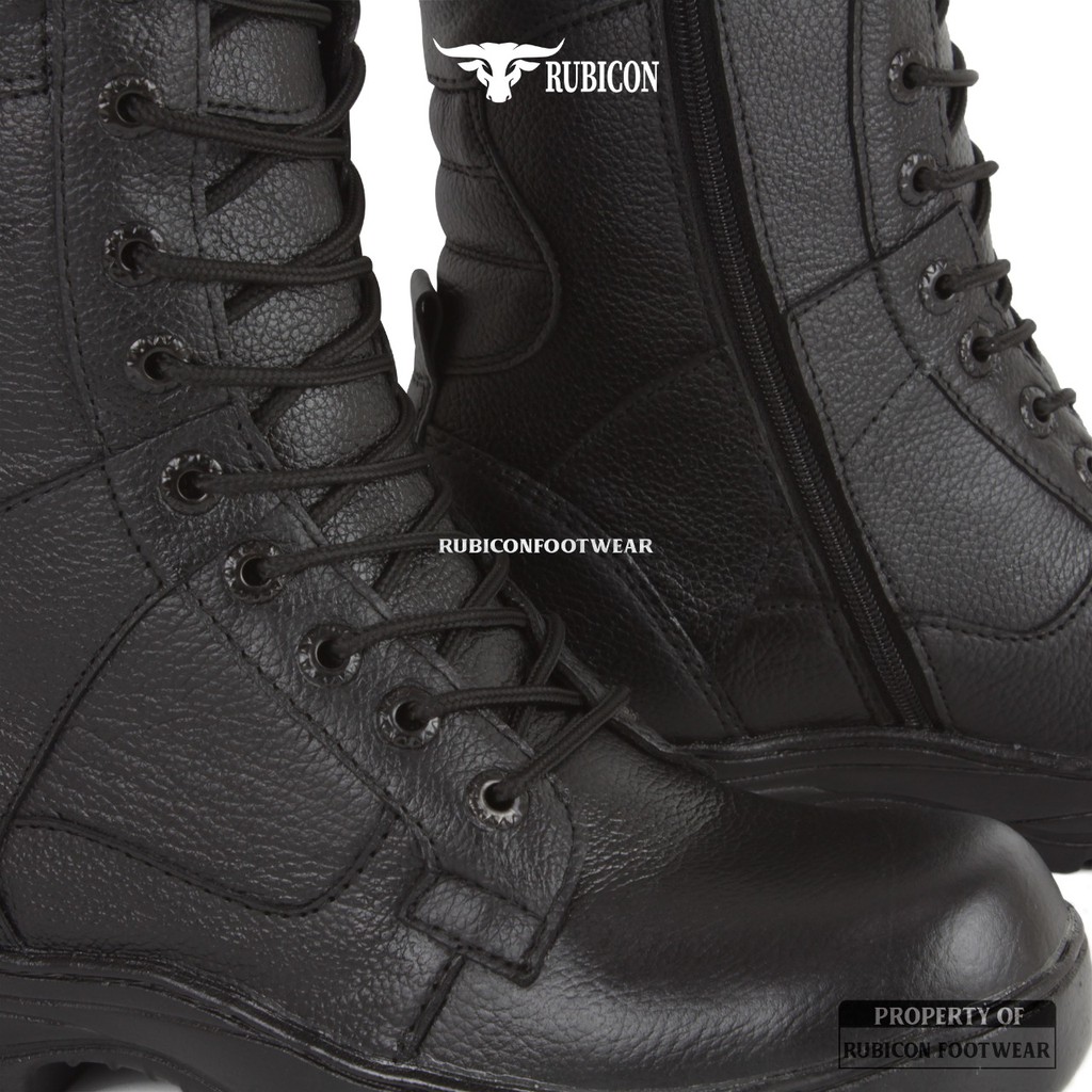 RUB TRACK SEPATU PDL KULIT ASLI SEPATU BOOTS KULIT PRIA SEPATU PDL SAFETY KULIT ASLI ZIPER TACTICAL SEPATU KULIT PANTHER