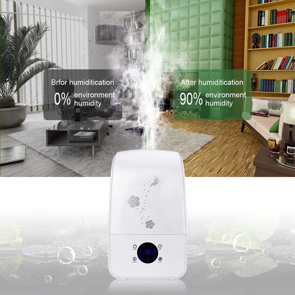 128 X09 - DIGITAL Big Mist Humidifier Diffuser with Remote Kapasitas 2.8L