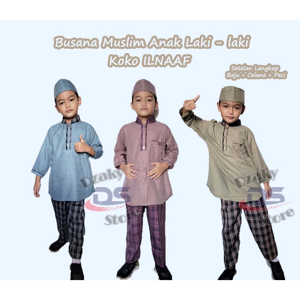 Setelan Baju Koko Anak Laki-Laki Usia 1-12 Tahun Terbaru 2021 Kurta Pakistan Bahan Semiwol Premium//