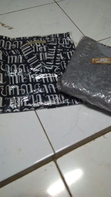 Couple Gamis Batik Hanacaraka Aksara / Sarimbit Batik Gamis Cantik Modern Broklat Brukat Brokat