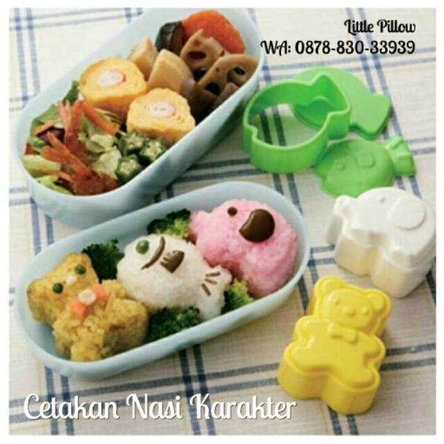 (GAJAH SET) Cetakan Nasi Bento/Cetakan Nasi Karakter/Cetakan Bento/Rice Mold