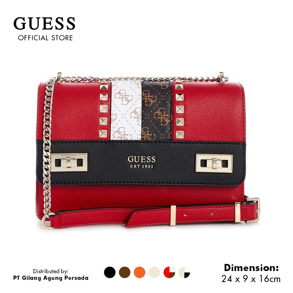Tas Guess Original Wanita - Katey Convertible Crossbody Flap