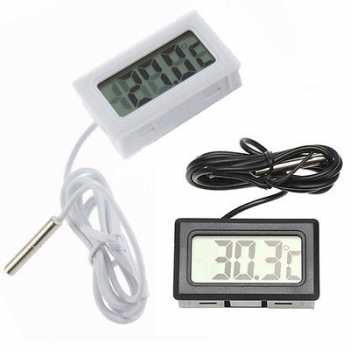 Pengukur Suhu Digital Termometer Aquarium Kabel 1M TPM / Alat Ukur Suhu Air Aquarium Termometer Aquarium Digital / Pengukur Suhu Aquarium Termometer Pengukur Suhu Air/ Thermometer Mini Digital ALat Pengukur Suhu Mesin Tetas Ruangan Badan AC Waterproof