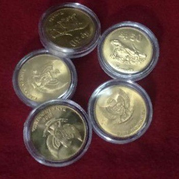 Uang Koin Rp 50 Komodo 1998 + Capsule Coin Kinclong Original