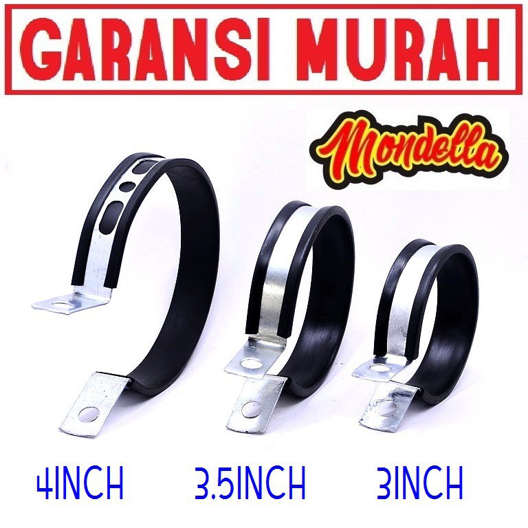 kleman Knalpot Racing 2.5 INC/3 inch/3.5 inc Braket Bracket Gantungan Tebal