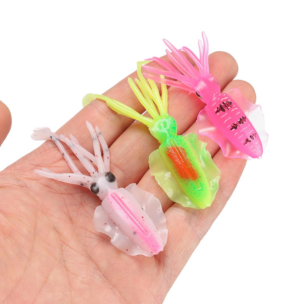 Wonder 1Pcs Umpan Cumi 5warna Swimbait Fishing Tackle Fishing Lure