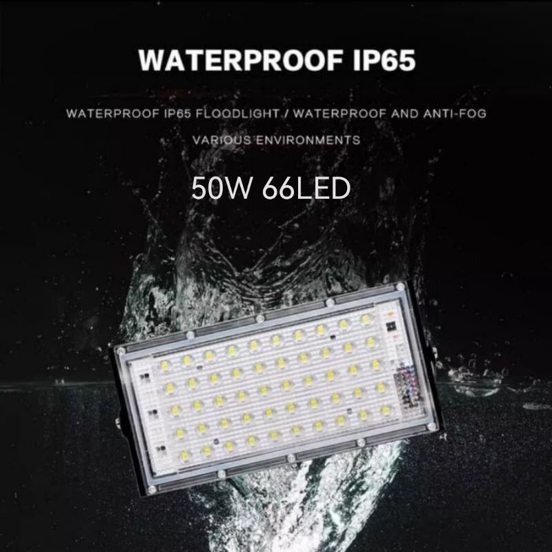 Lampu sorot/tembak led slim 50 watt waterproff