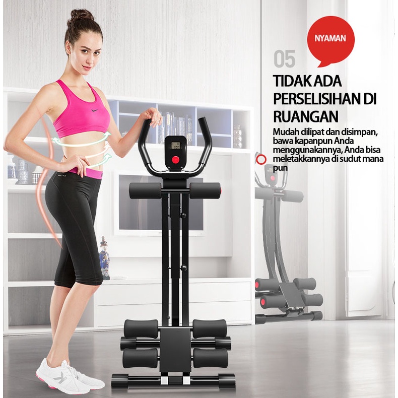 Alat Gym Rumah Abdominal Latihan Perut Pembentuk Otot Ab Coaster /spinning bike olahraga fitness/Alat Gym Rumah Abdominal