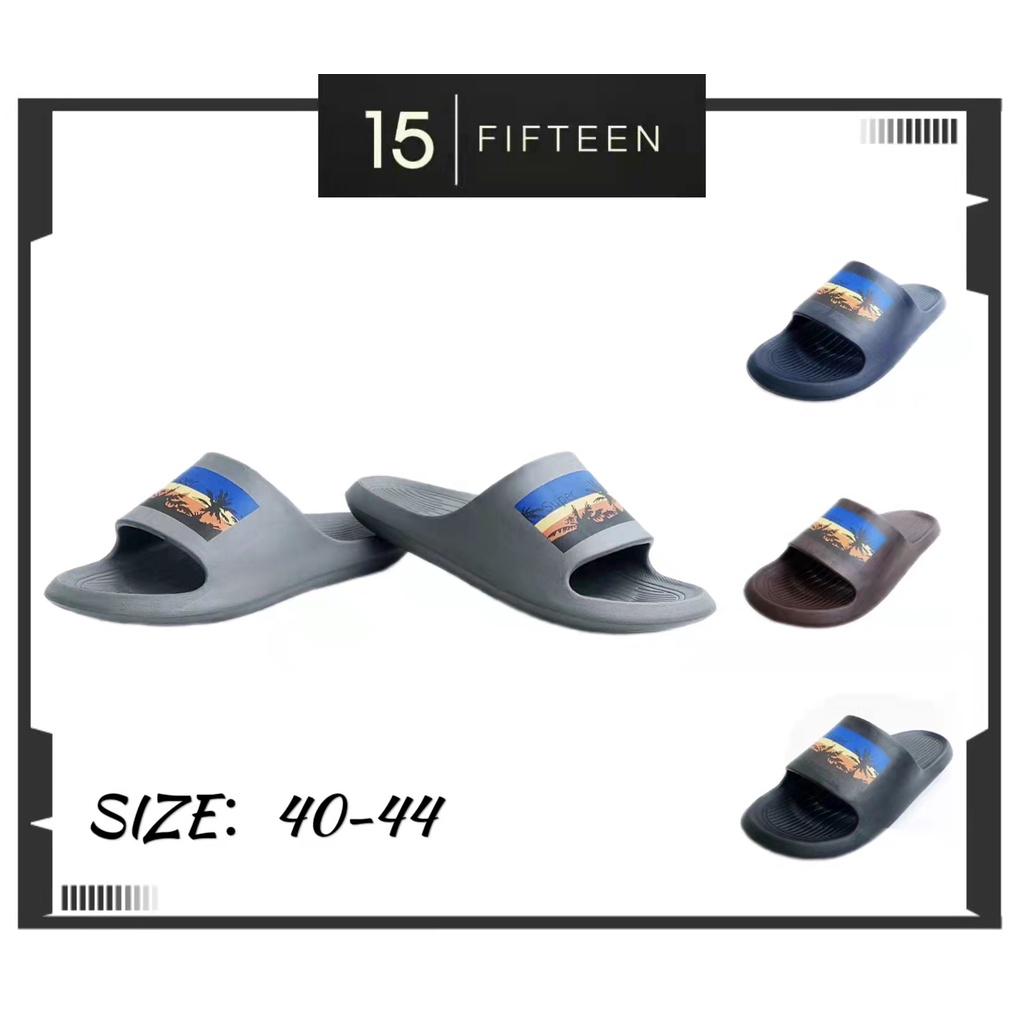 15 SHOP --- Kinbos - Sandal Pria / Sendal cowok / Sandal slip on 9529