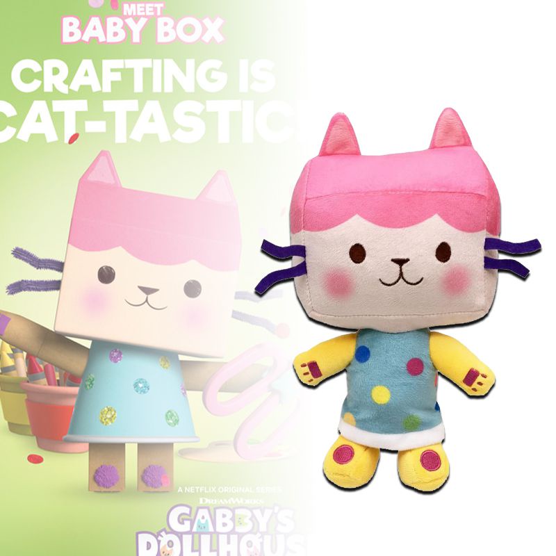 Gabby's Dollhouse Soft Plush Toy Cartoon Stuffed Cat Plushie Doll Kids Xmas Gifts Pandy Paws Baby Box Cakey Catrat Plush Toy