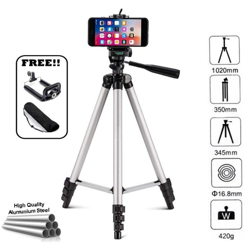 Tripod 3110 Holder U Kaki Stabilizer 1 Meter Original